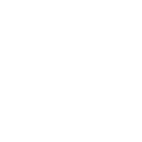 Minimalist white line drawing of a kitchen with upper cabinets, a range hood, stove, oven, lower cabinets, drawers, and a countertop, all on a plain light background.